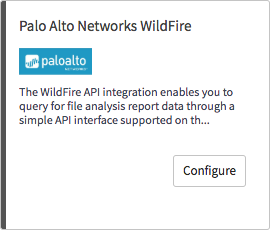 Palo Alto Networks - Wildfire card