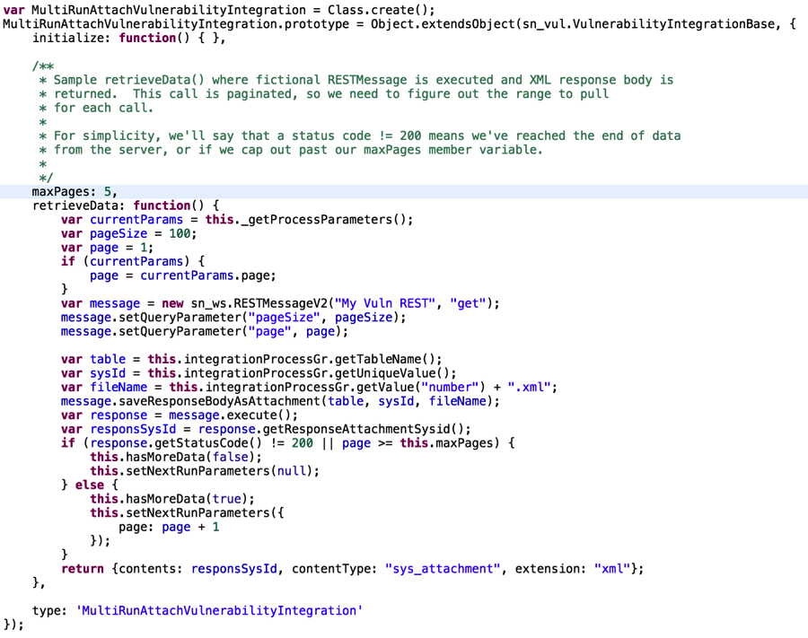 Script with attachment as retrieveData return value