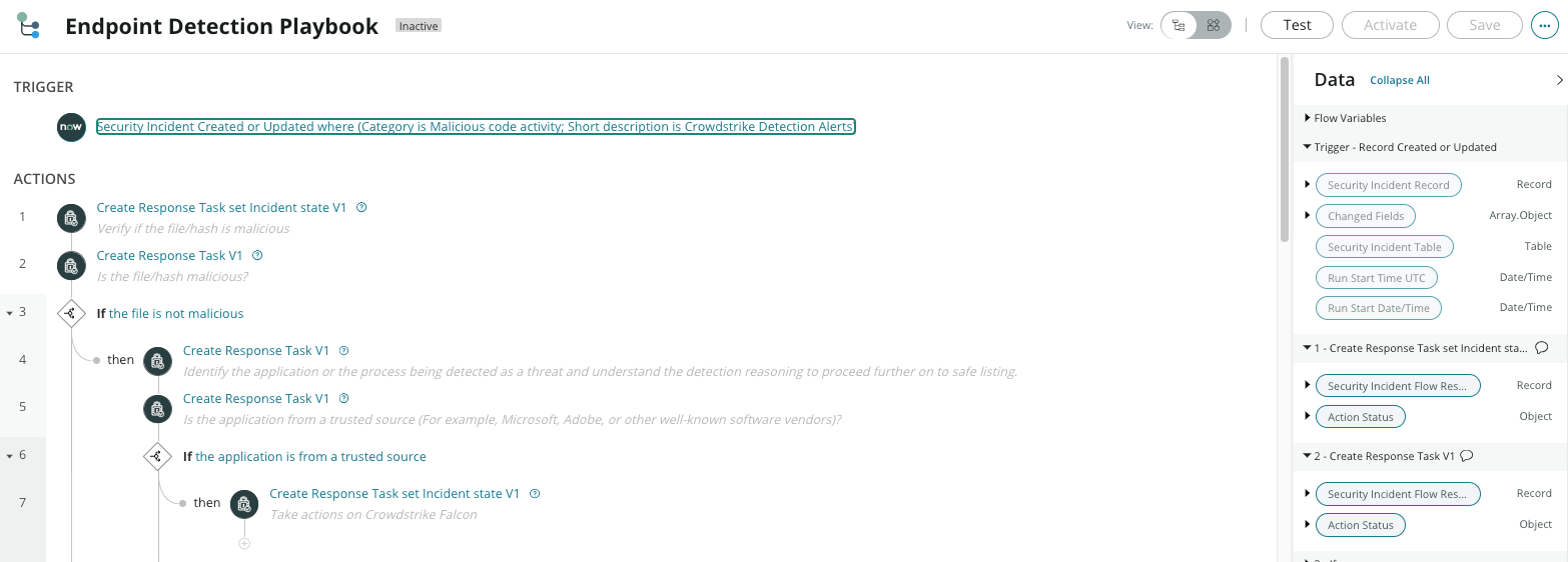 Overview of the Endpoint Detection playbook