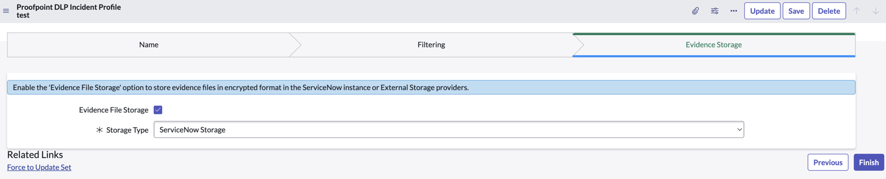 Internal storage view