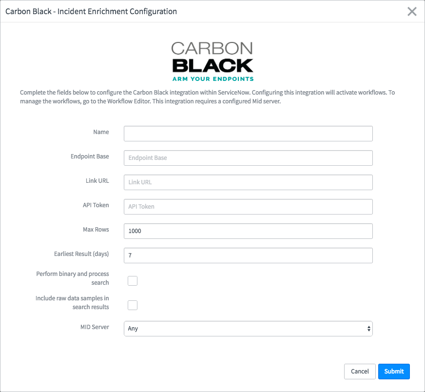 Carbon Black Configuration