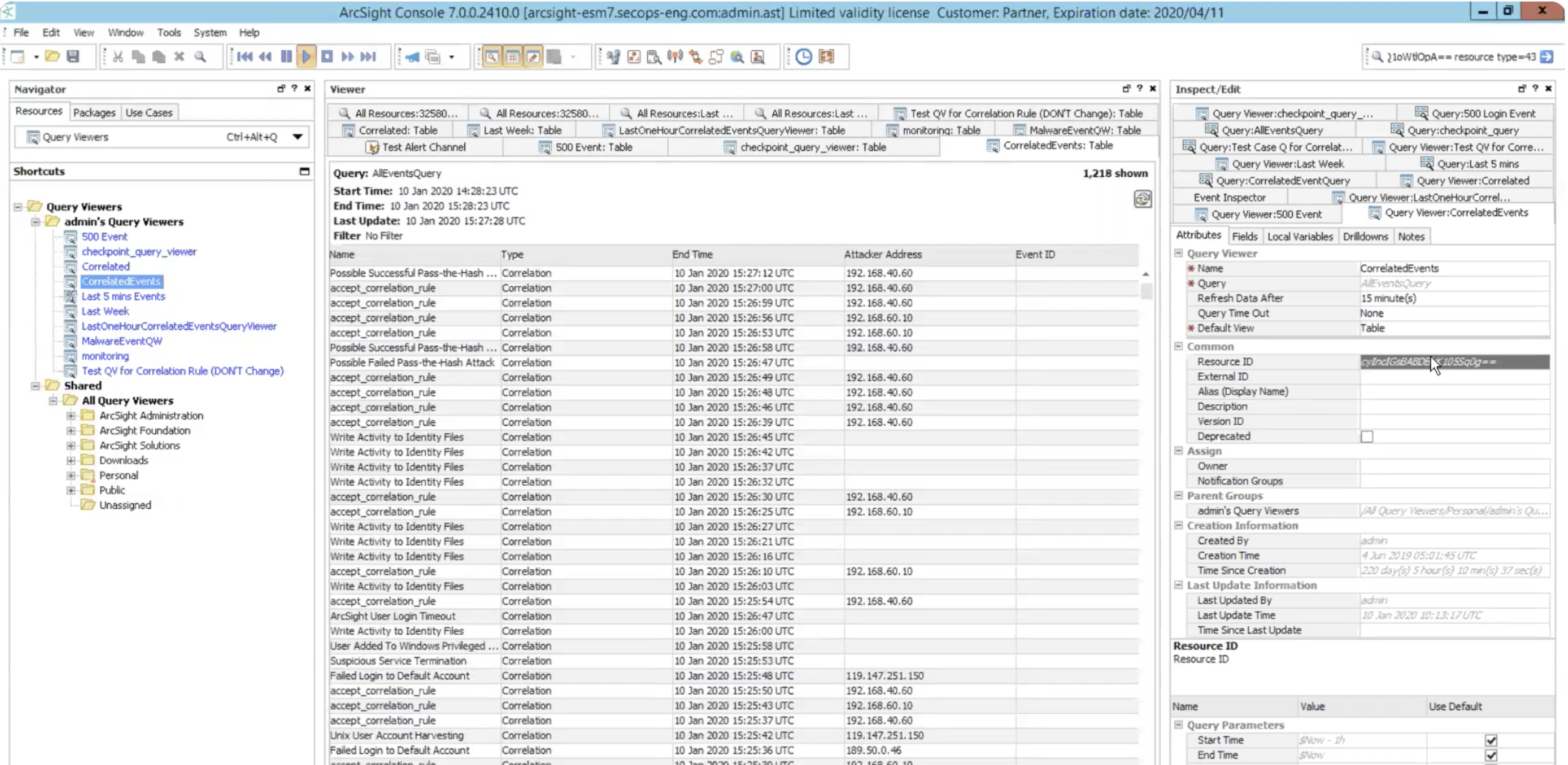 ArcSight Query Viewer