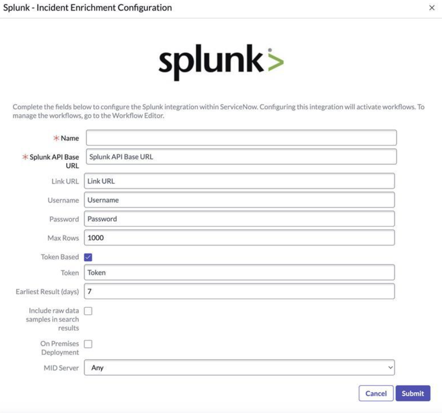 Splunk - Incident Enrichment Configuration