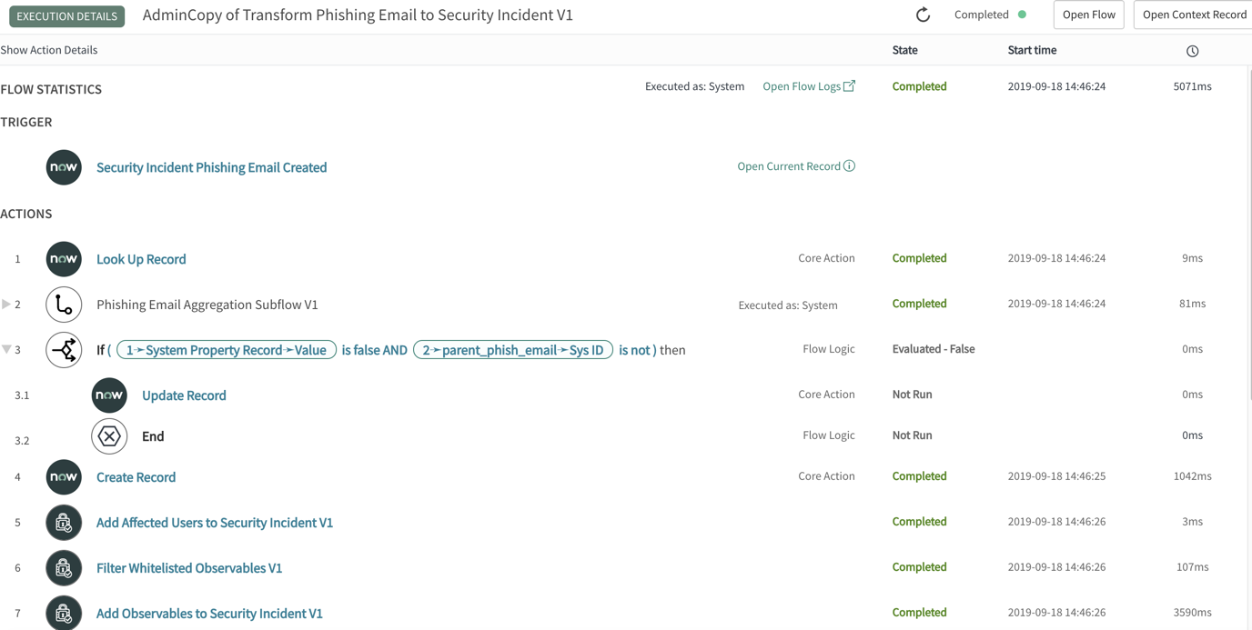 Transform flow: Execution details