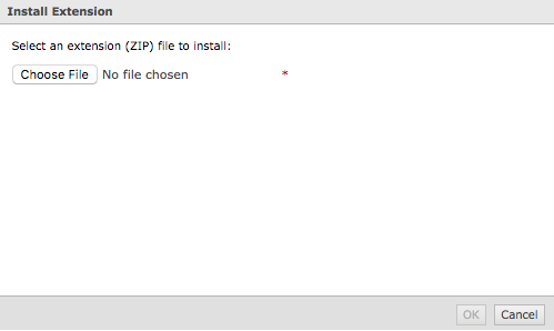 Install Extension dialog in McAfee ePO.