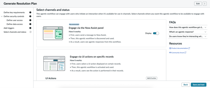 Virtual Agent card in an agentic workflow.