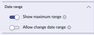 Setting the date range.