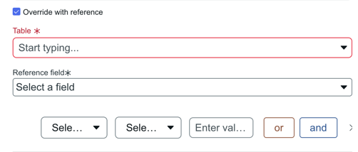 Option permettant d’appliquer le filtre aux enregistrements dans le champ Référence.