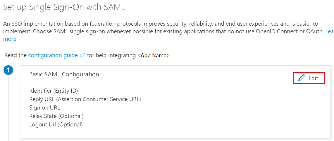 Configuration SAML.