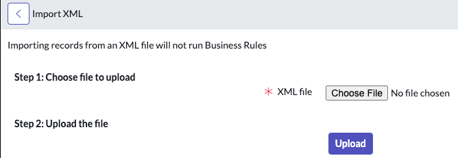 Importer l’écran XML pour récupérer l’ensemble de mises à jour.