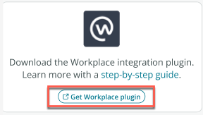Microsoft Teams dans Canaux et intégrations, avec le bouton Obtenir Workplace le module d’extension mis en surbrillance.