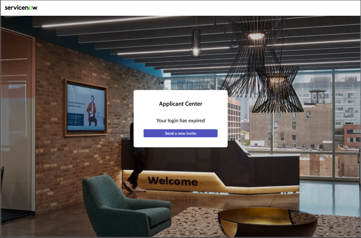 Pop-up window displays login is expired with a magic link re-generation link