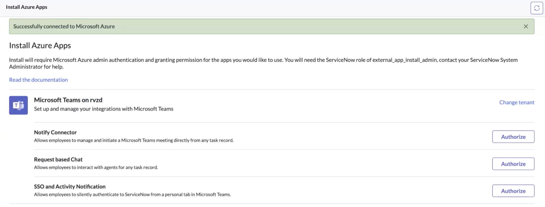 Override using Change tenant option