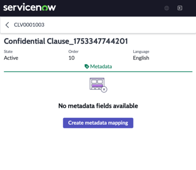 Create metadata for clause variation