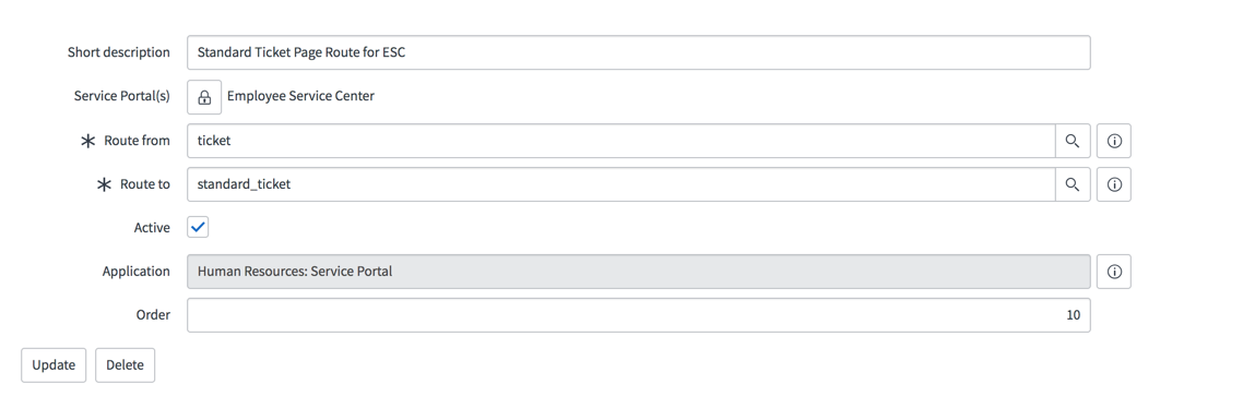 Page route mapping