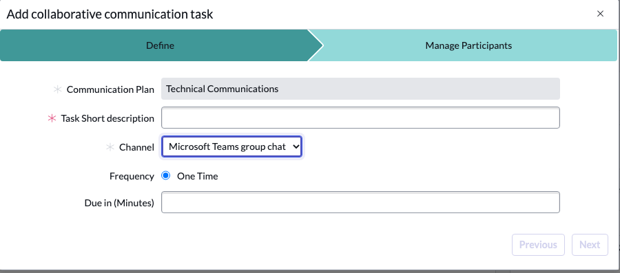 Add collaboration communication task.