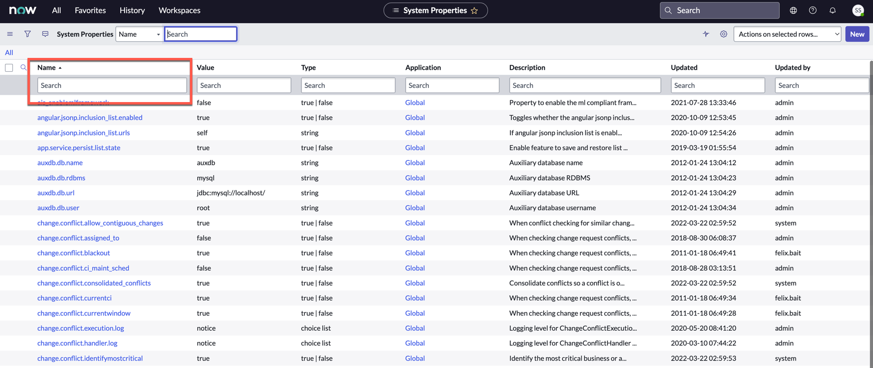 System properties