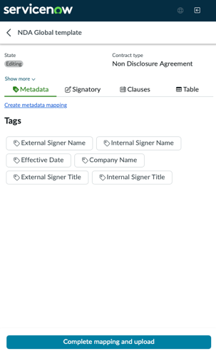 Complete mapping and upload