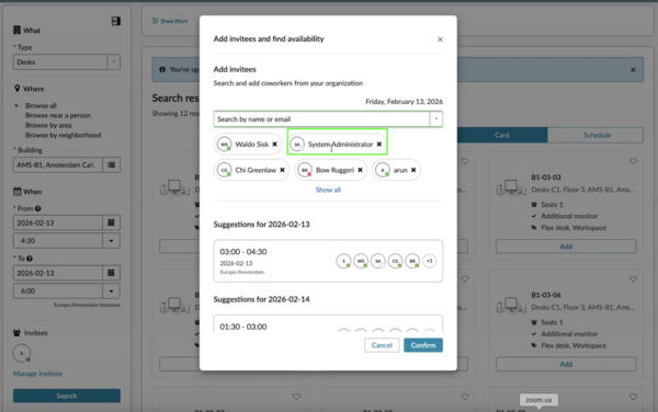 Unknown user shown by a null or empty color in the Add Availability dialog box.