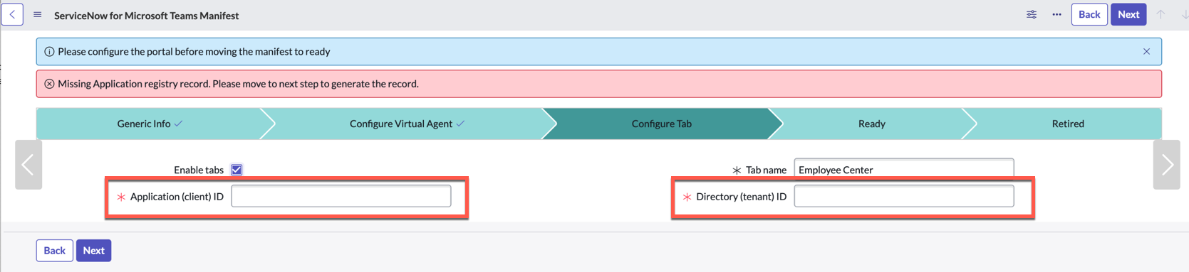 self-configured app options