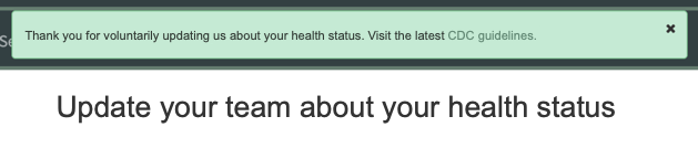 Sample information message.