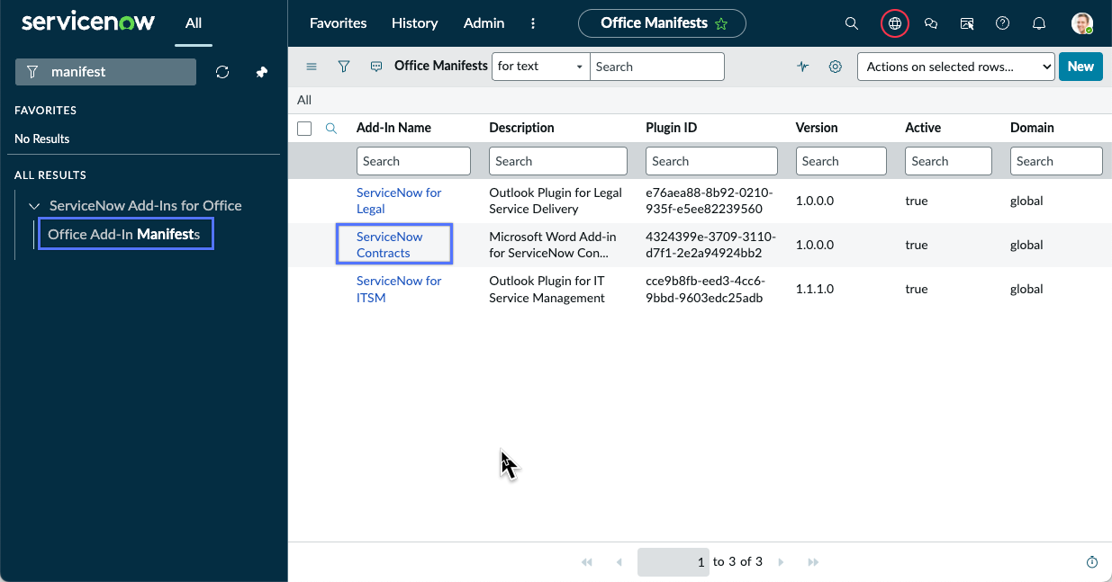 Microsoft Word add-in for Contract Management Pro.