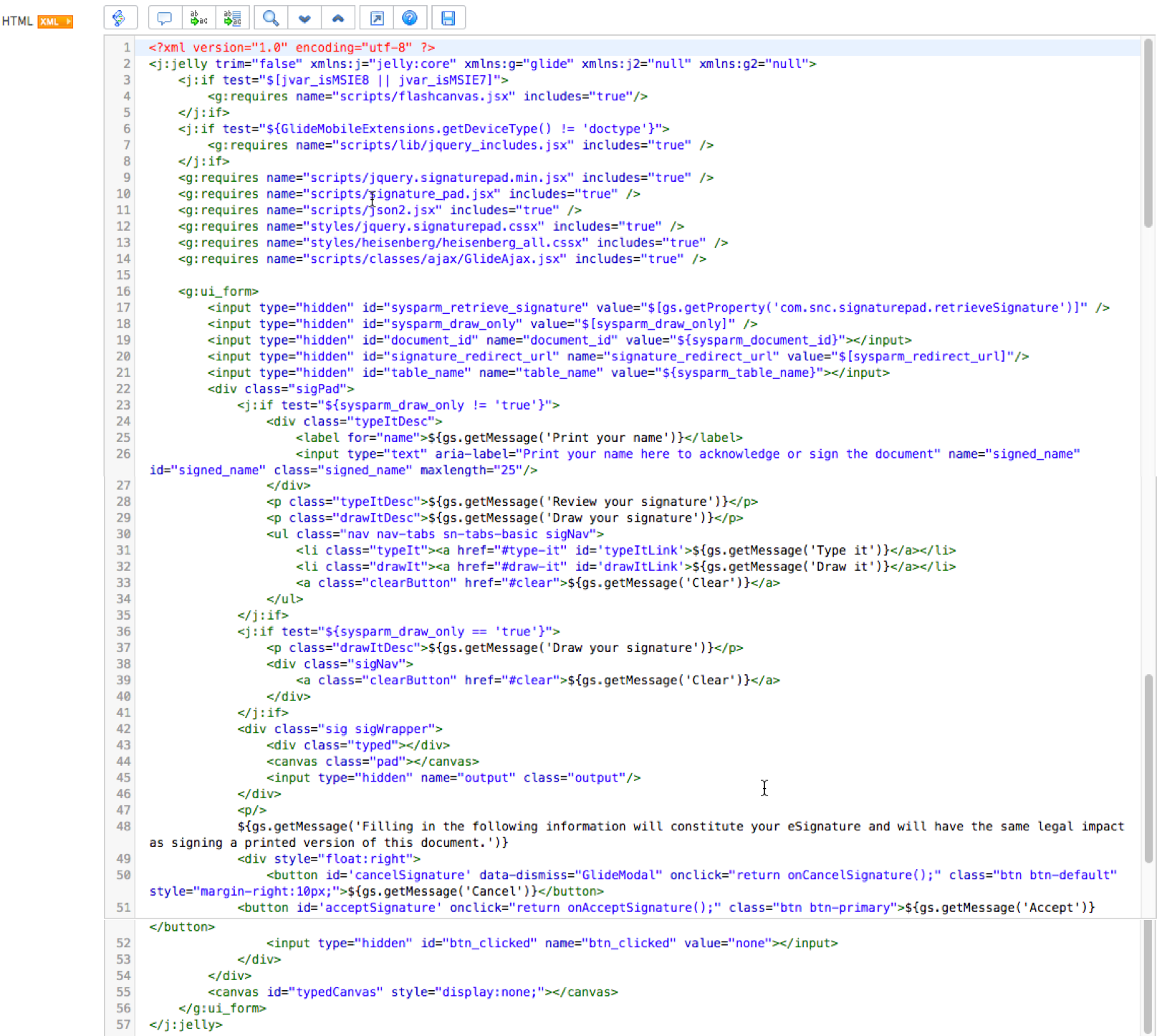 Code when signature is accepted.