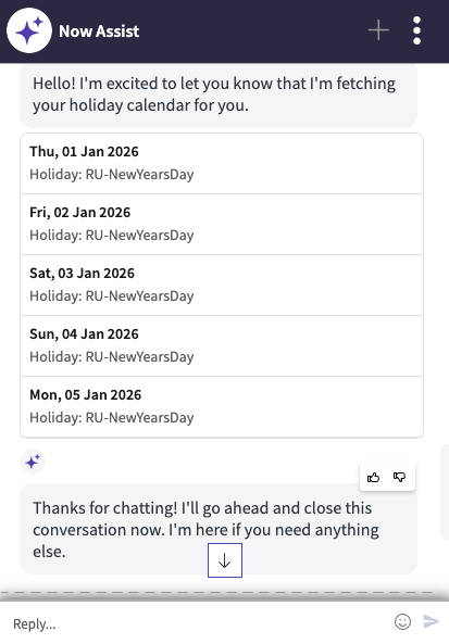 Get Holiday Calendar 2