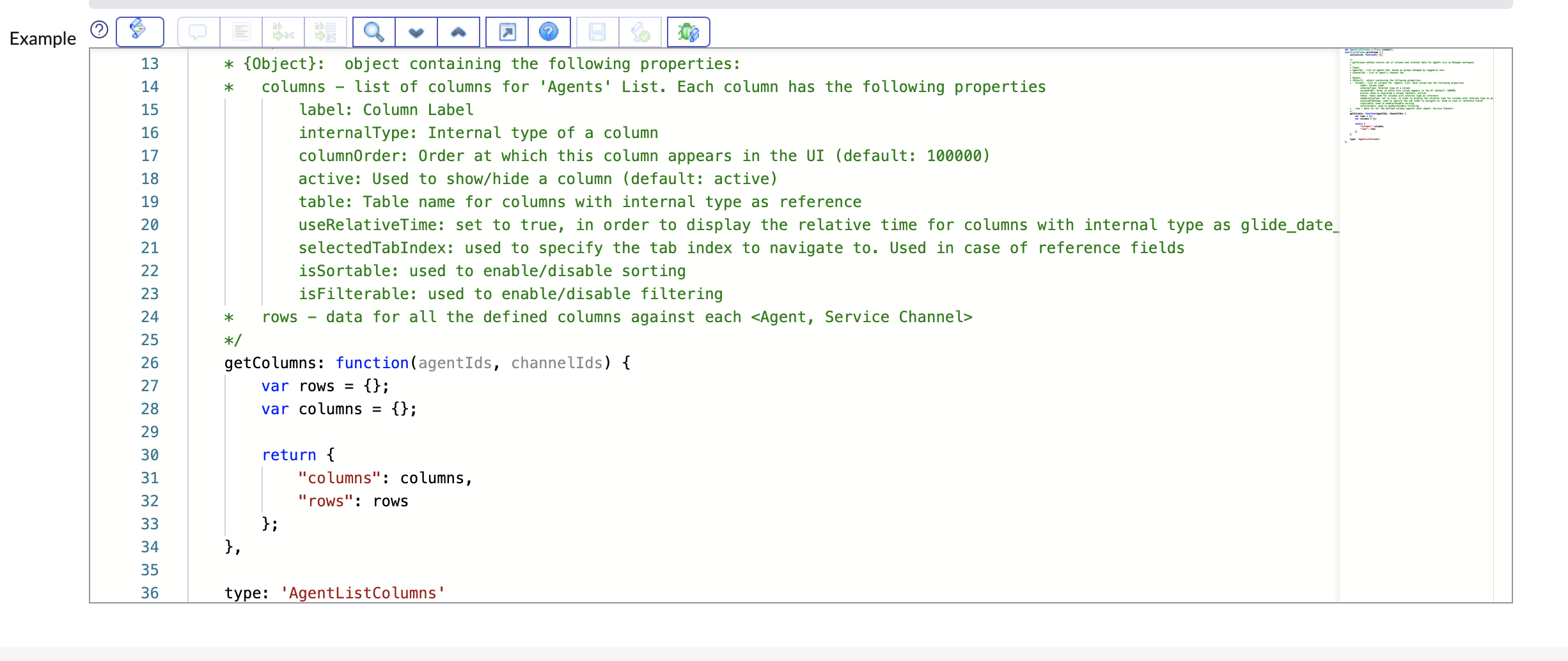 Point d’extension scripté pour configurer les colonnes de la liste Tous les agents.