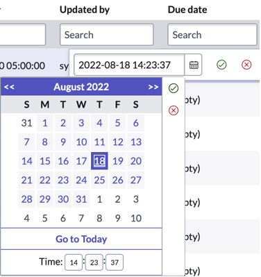 Datumsauswahl mit Feld und Kalender
