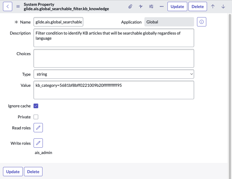 Formularglide.ais.global_searchable_filter.kb_knowledge „ Systemeigenschaft mit dem Wert kb_category=5681bf8bff0221009b20ffffffffff95.