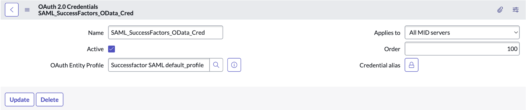 OAuth 2.0 credentials