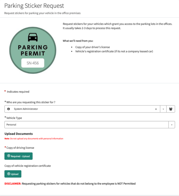 샘플 표준 카탈로그 항목