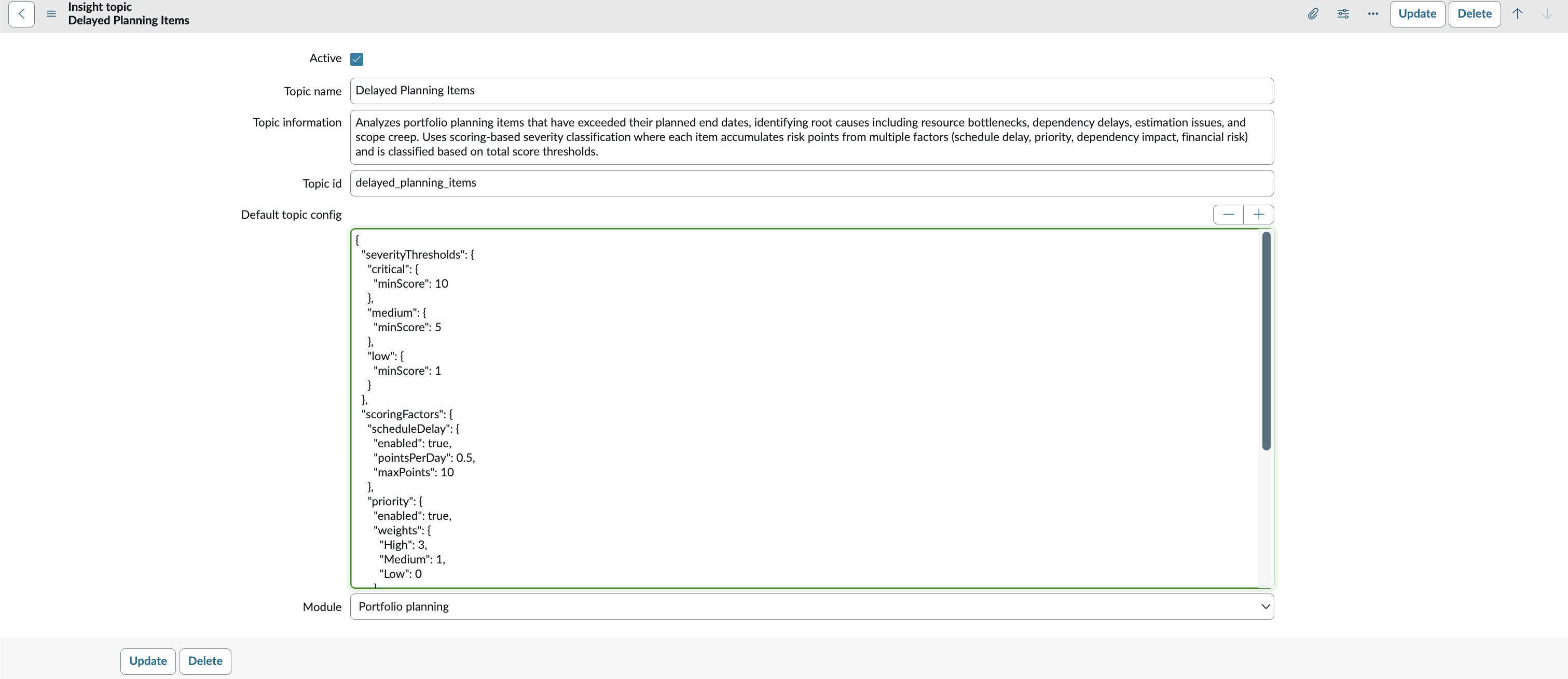 Default delayed planning items record.