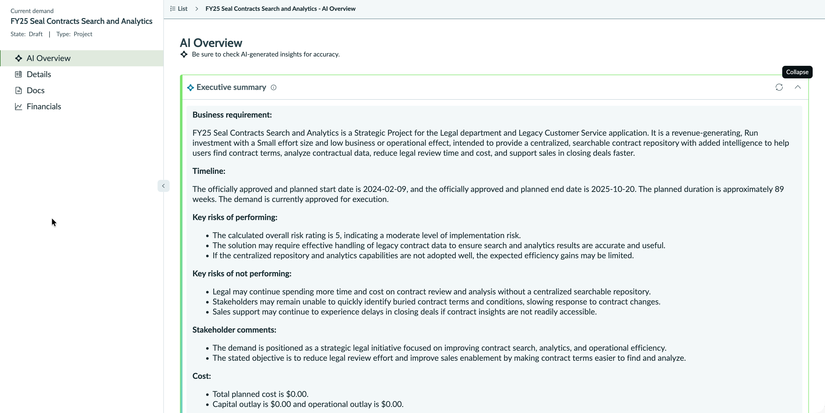 Executive summary generated by AI.