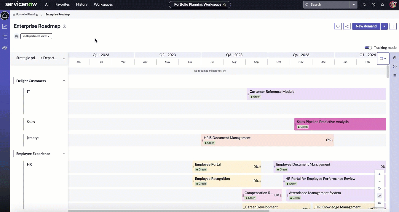 Edit free-form roadmap view name.