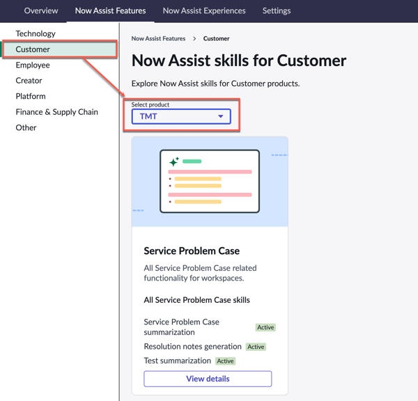 Service Problem Case skills