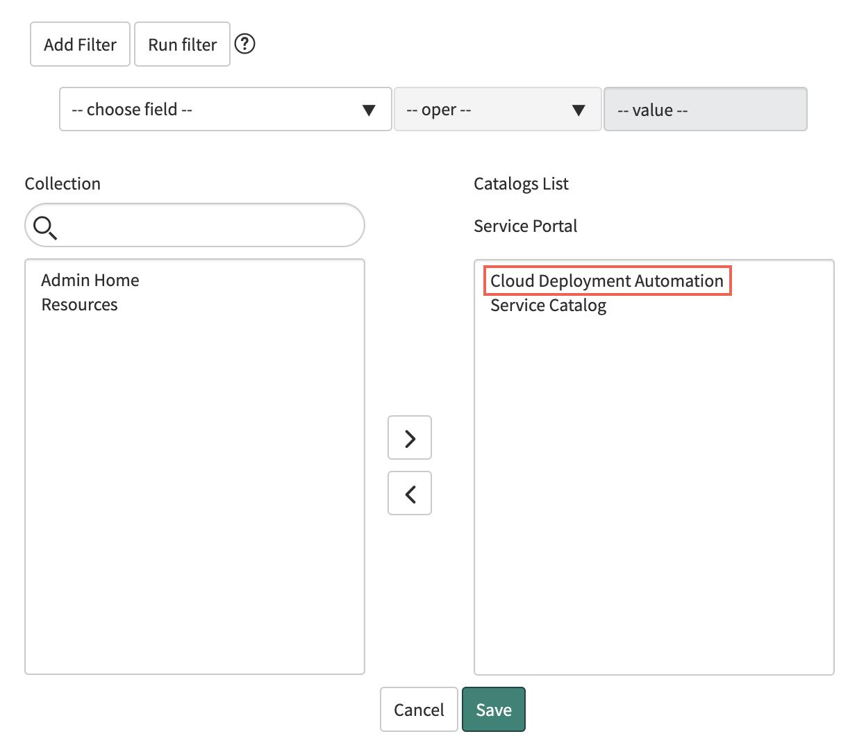 Fügen Sie Cloud Deployment Automation hinzu.