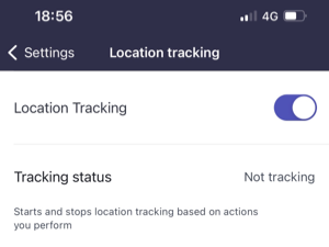 位置の追跡アクションベースの追跡オプション。