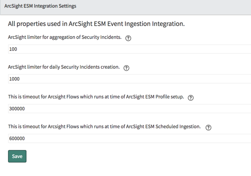 ArcSight ESM: 통합 설정