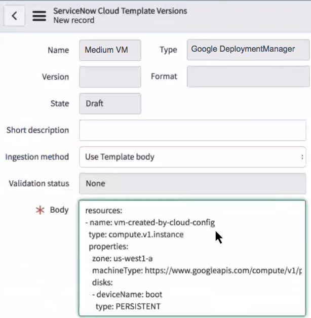 Ouvrez le fichier de modèle et copiez/collez le code de modèle dans le champ Corps