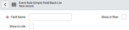 Liste d'exclusion des règles d'événements