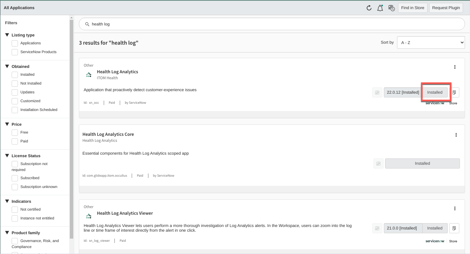 Analyse de l’intégrité des journaux est installé sur l’instance.