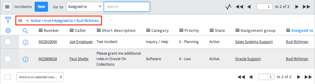 Breadcrumb for All is not linked