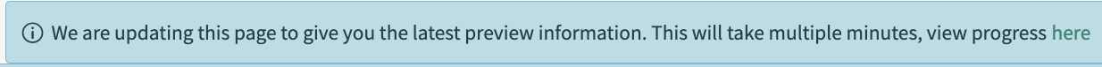 Image showing the status message and link