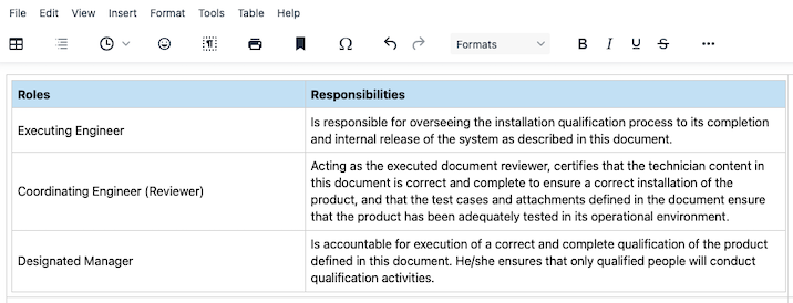 TinyMCE v6.8.3 Table example