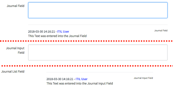 Journal field types
