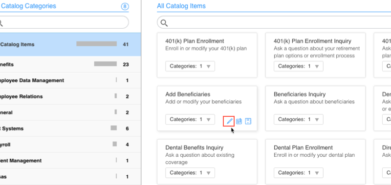 Edit the record producer for an HR catalog item