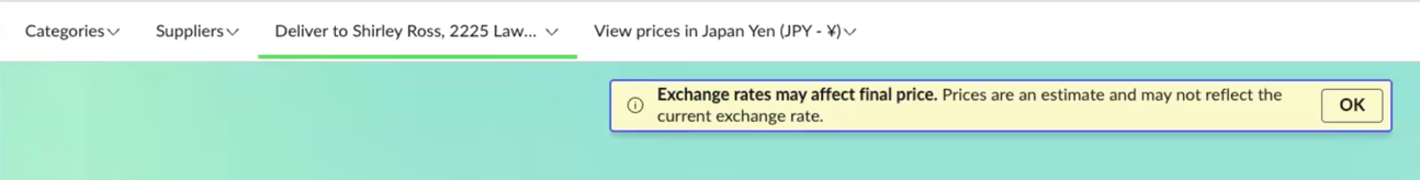 Currency banner.