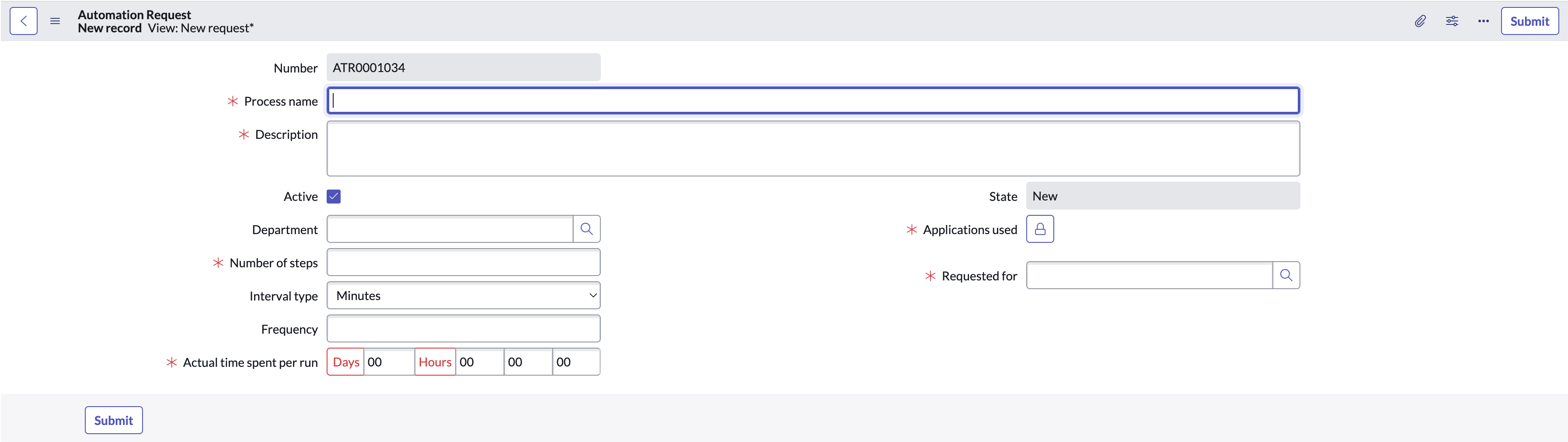 Formulaire Nouvelle idée d’automatisation